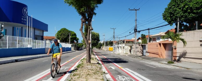 Prefeitura da Capital implanta mais 7km de ciclovias em três bairros. Agora, já são 307km de corredores exclusivos para bicicleta em Fortaleza