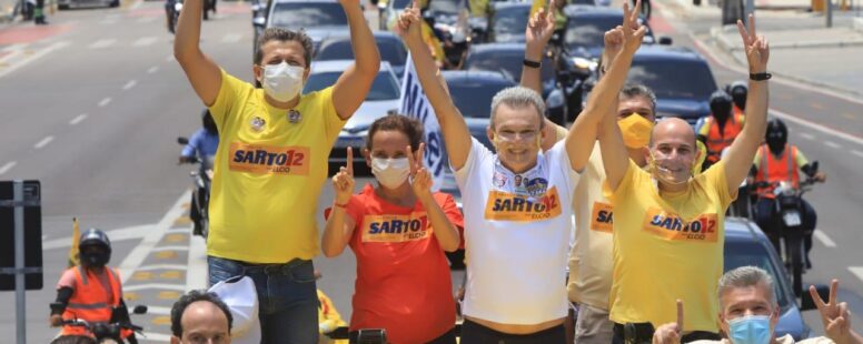 José Sarto volta às ruas e recebe apoio de Cid Gomes em carreata neste domingo