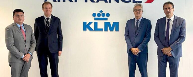 Camilo Santana se reúne com direção da Air France/KLM na Europa para ampliar voos diretos para o Ceará