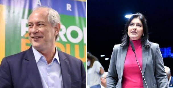 Ciro Gomes faz aceno para ter Simone Tebet como vice na sua chapa