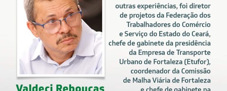 Elmano de Freitas define novos nomes da equipe no terceiro escalão do Governo