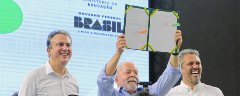 Lula lança programa nacional de escola de tempo integral no Ceará e anuncia liberação de recursos para construção e reforma de unidades de ensino