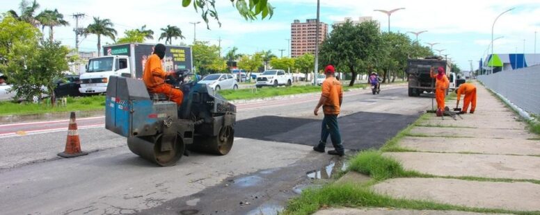 Após chuvas, avenidas e ruas de Fortaleza começam a receber Operação Tapa-Buraco