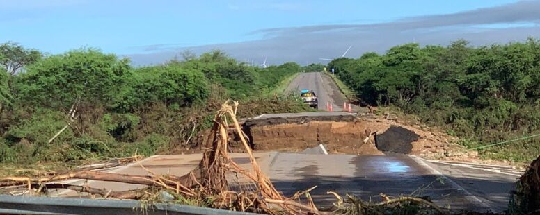 Trecho da BR-304 que dá acesso a Natal no Rio Grande do Norte e está interditado por causa das chuvas será recuperado pelo Ministério dos Transportes