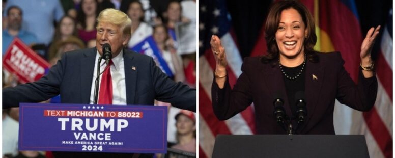 Pesquisa já mostra Kamala Harris empatada com Donald Trump em corrida eleitoral nos EUA