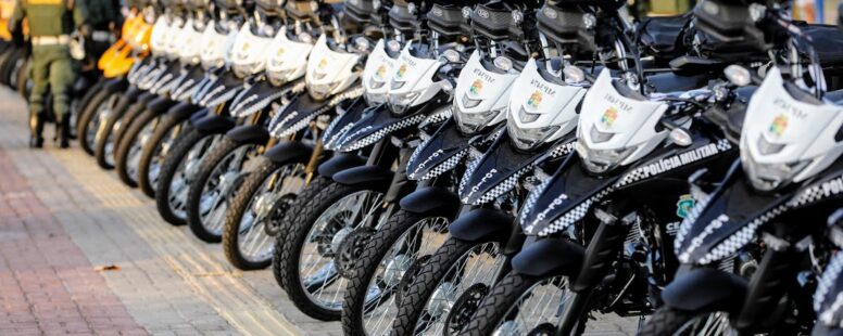 PM do Ceará recebe 108 novas motocicletas para reforço do policiamento nas ruas