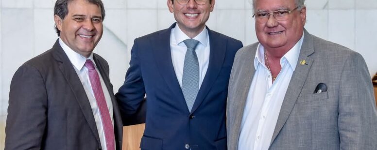 Evandro Leitão se reúne em Brasília com presidente da Câmara, Hugo Motta, em busca de recursos das emendas parlamentares para Fortaleza