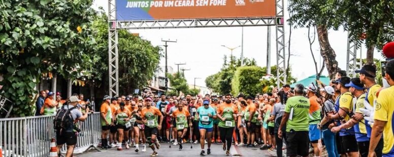 Corrida Juntos por um Ceará Sem Fome reúne mais de seis mil pessoas no litoral de Fortaleza