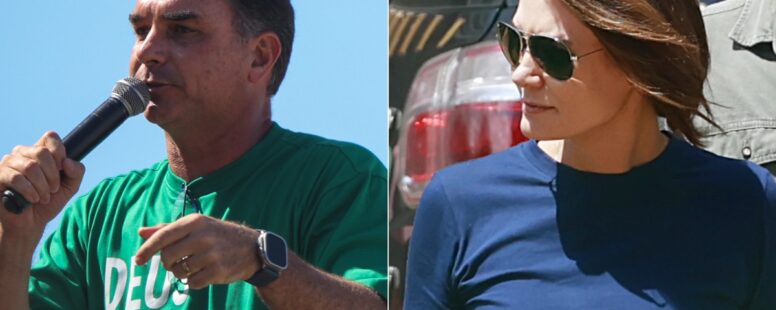 Flávio e Michelle Bolsonaro devem vir ao Ceará em julho para lançar candidaturas diferentes ao Senado