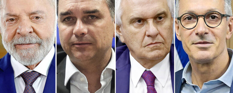 No Datafolha, Lula lidera com 39% no 1º turno contra 33% de Flávio Bolsonaro. No 2º turno, a vantagem é de 4% para o petista