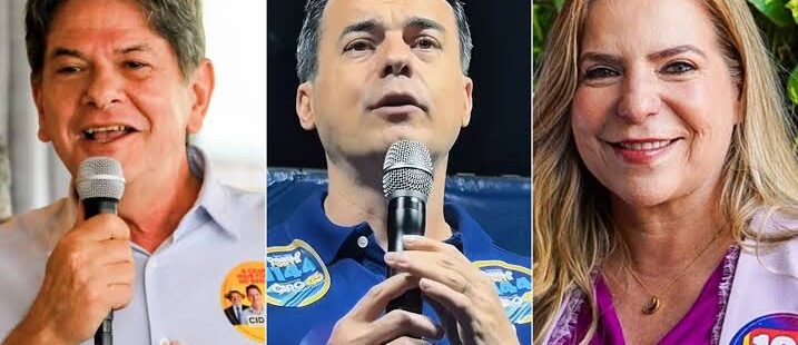 Cid Gomes, Capitão Wagner e Luizianne Lins mantêm empate técnico triplo na disputa pelo Senado no Ceará, diz Datafolha